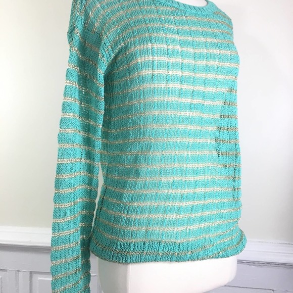 Banana Republic Metallic Stripe Sweater - Picture 3 of 9